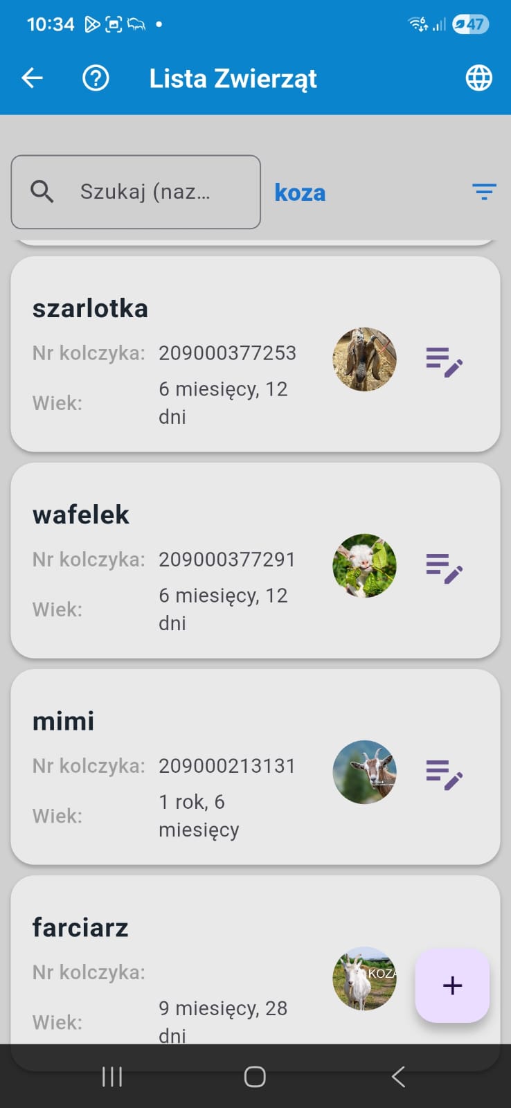 FarmManager PL lista koz Sylwia