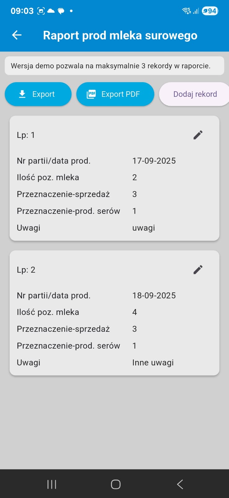 FarmManager PL raport pozycje